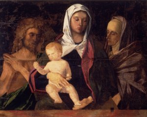 Madonna en Kind met Sint Jan de Doper en Sint Anna (paneel)